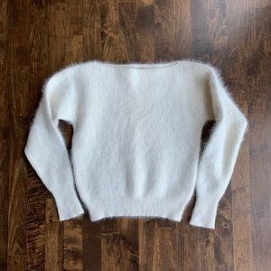 Vintage crop angora/wool sweater